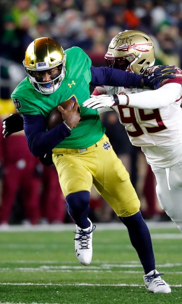 Backup QB Wimbush, defense help No. 3 Irish dominate FSU